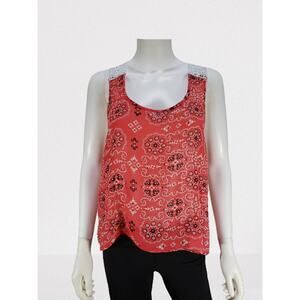 Women's Derek Red, Razorback, Lace back, Scoop neck, Tank Top, Size: Large, New
